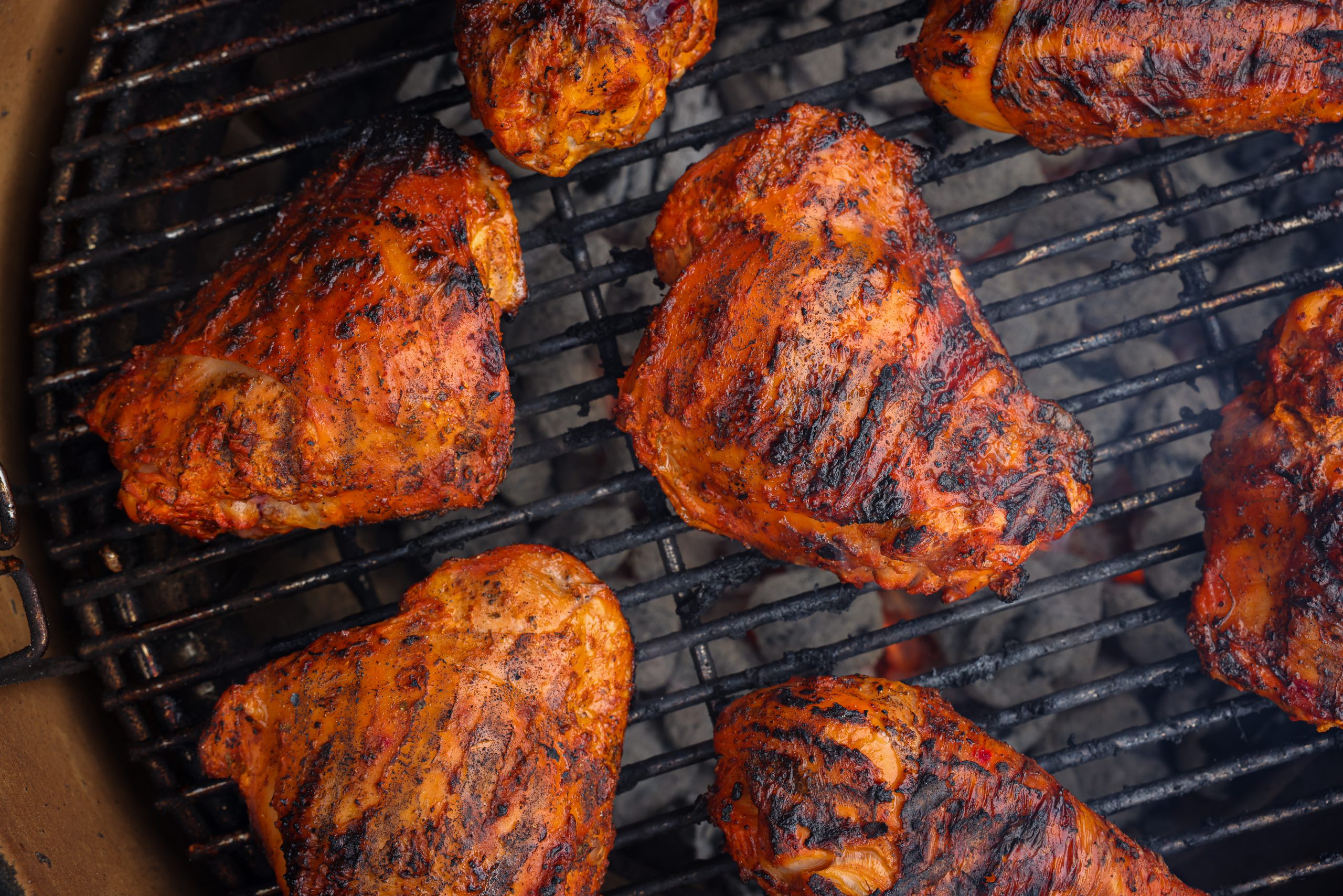 tandoori turkey on the grill
