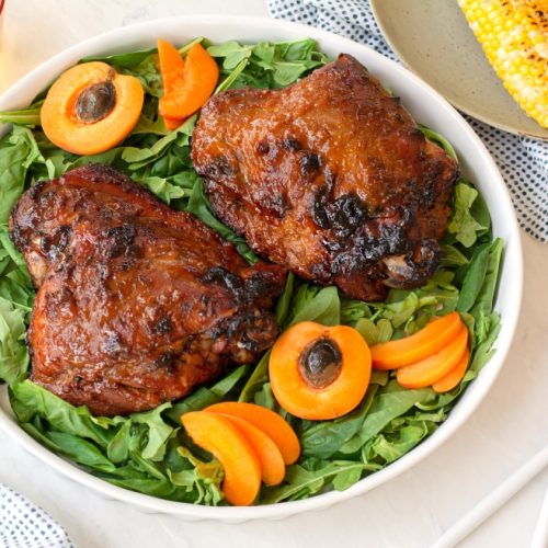 Apricot Glazed Turkey Thighs