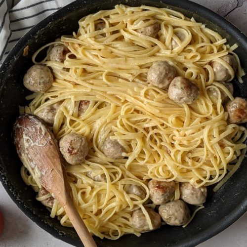 Turkey Meat Ball Alfredo