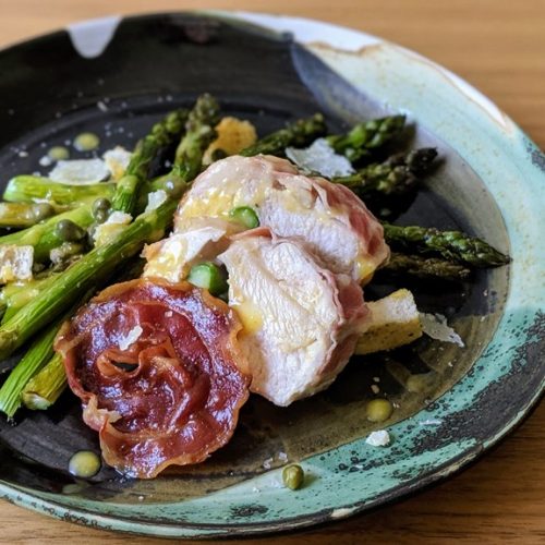 Turkey Ballotine and Asparagus Caesar