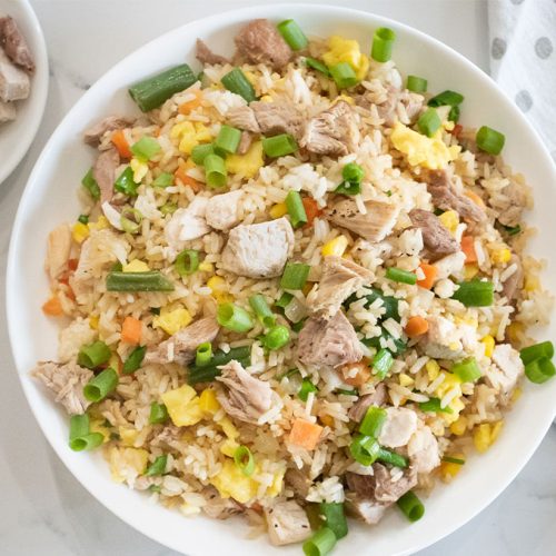 Herbed Turkey Rub with turkey fried rice