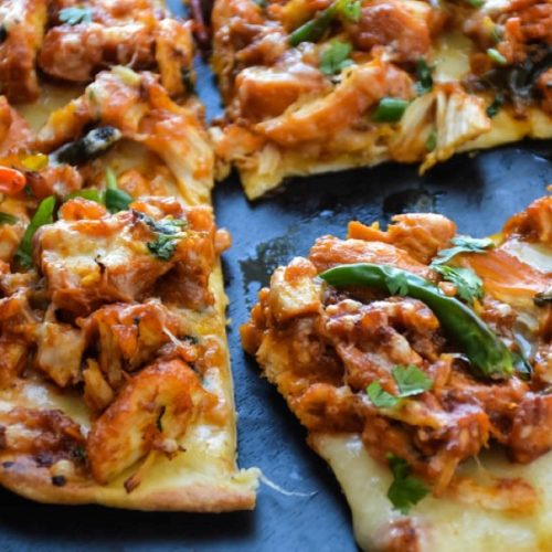 Pulled Turkey Naan Pizza