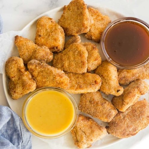 Air Fryer Turkey Nuggets and dips