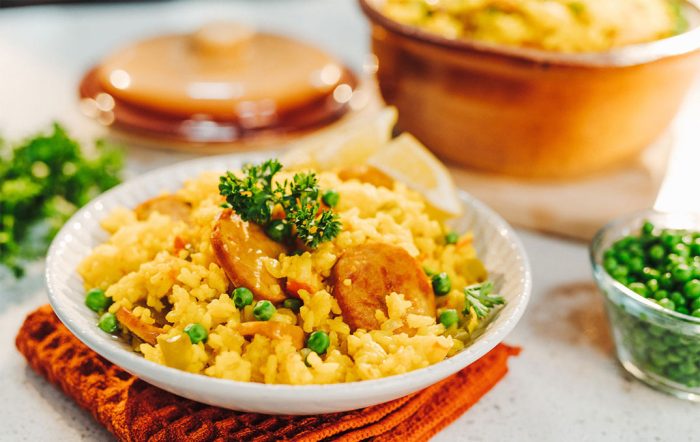 Turkey Sausage Galinhada
