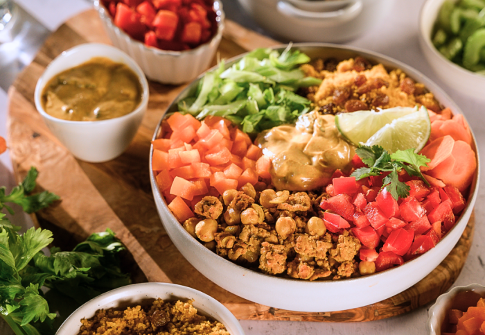 Bol santé de dindon au curcuma