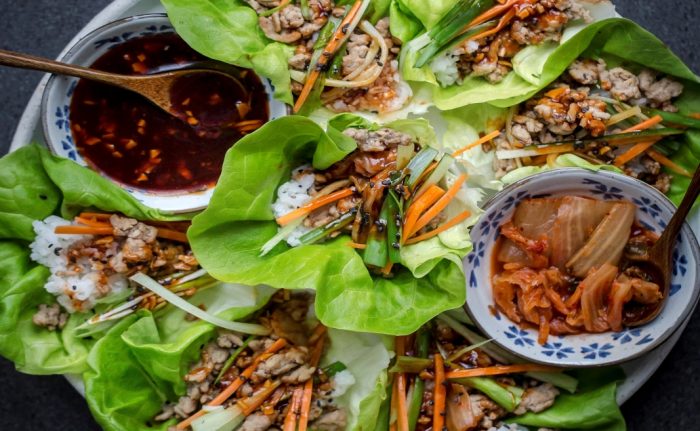 Sweet and Spicy Turkey Lettuce Wraps