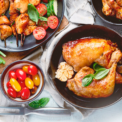 turkey served in a pan