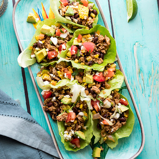 turkey mix in lettuce wraps