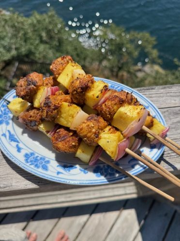 Turkey Pineapple Skewers
