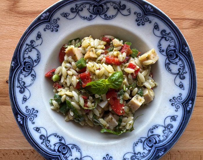Turkey Orzo Pesto Salad