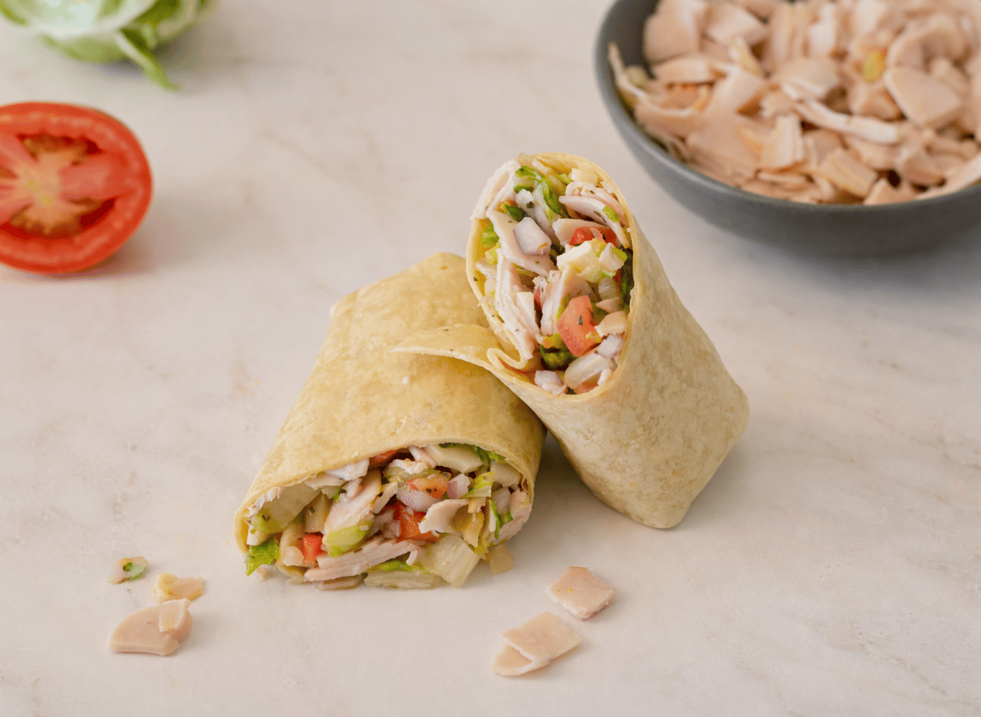 italian turkey wrap