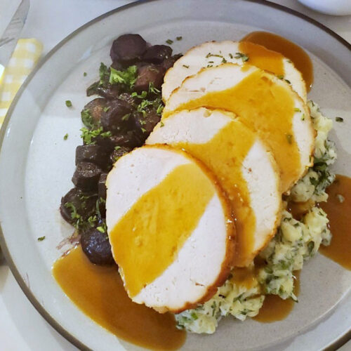 Turkey Roast With Carrots and Mash
