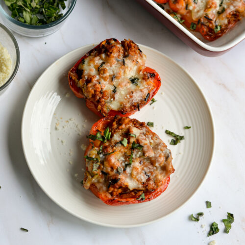 Ground Turkey Stuffed Grilled Peppers
