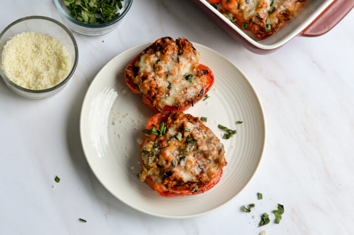 Ground Turkey Stuffed Grilled Peppers