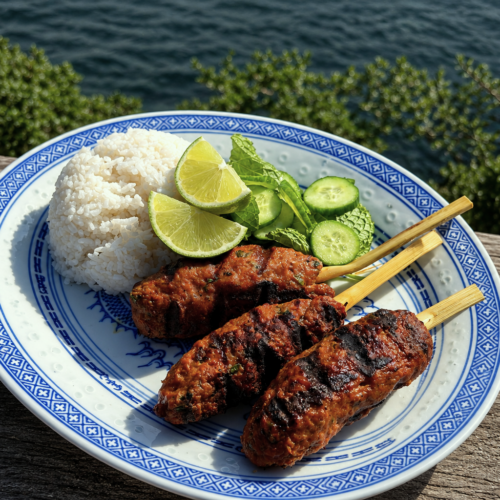 Red Curry and Lemongrass Turkey Skewers