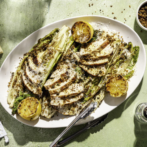 Grilled Caesar Salad with Turkey Breast