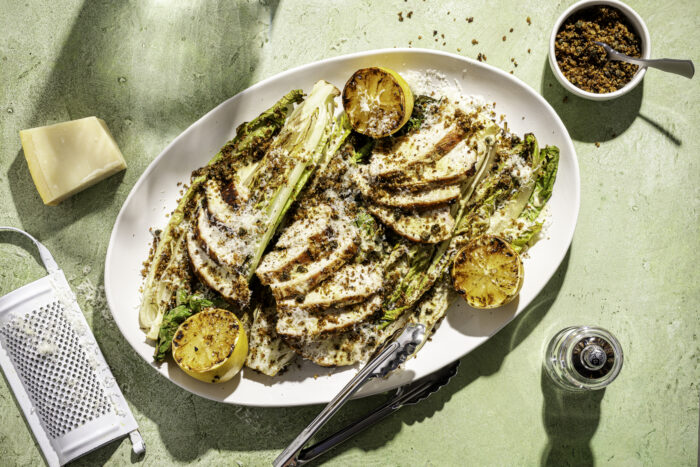 Grilled Caesar Salad with Turkey Breast